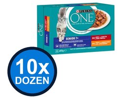 10x Purina One - Senior Rund & Kip in Saus (8x85g) - Kattenvoer Natvoer - 680 g