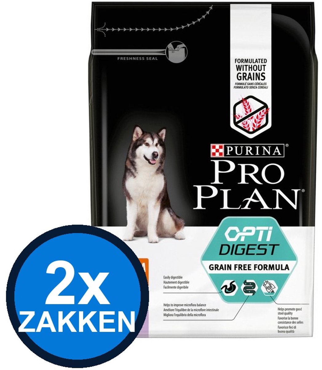 Pro Plan Pro Plan - Adult Medium & Large Sensitive Digestion Kalkoen Graanvrij - Hondenvoer Droogvoer - 2.5 kg