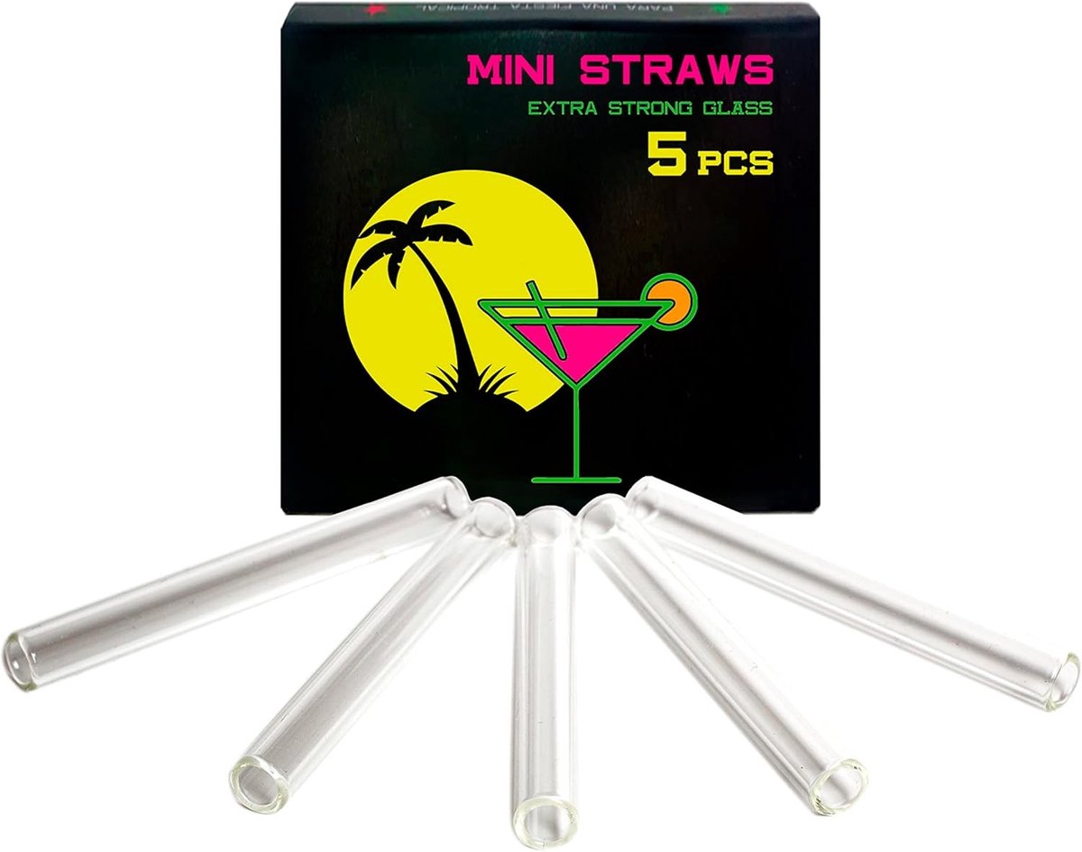 Glazen Rietjes - Doorzichtig - Stevig en Duurzaam - Vaatwasmachinebestendig - Voor Duurzame Drinkervaring