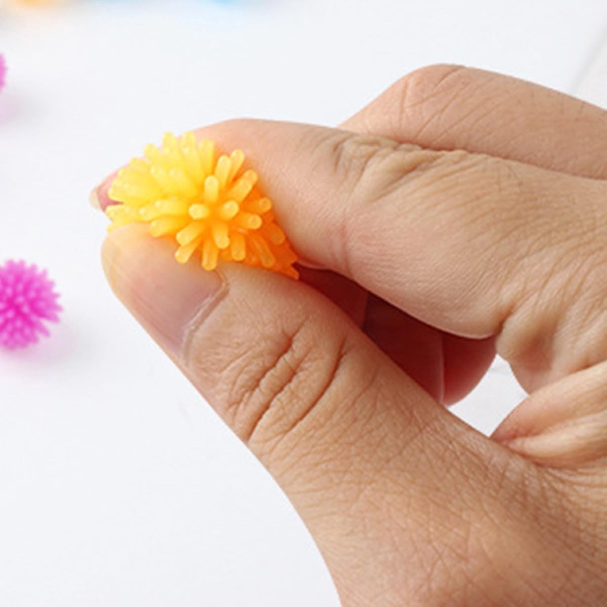 Set van 10 multi-kleurige acupressuurballen van 2,5 cm voor reflexzones, ideaal voor fysiotherapie, handrevalidatie en stressverlichting