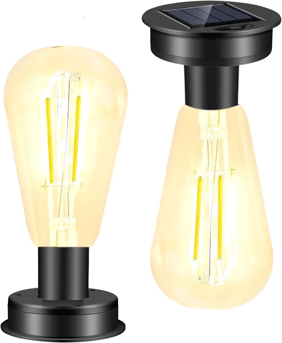 Zonne-energie Gloeilampen - Waterdichte Tuinverlichting - Eenvoudige Vervanging - Duurzaam en Milieuvriendelijk - Voor Buiten