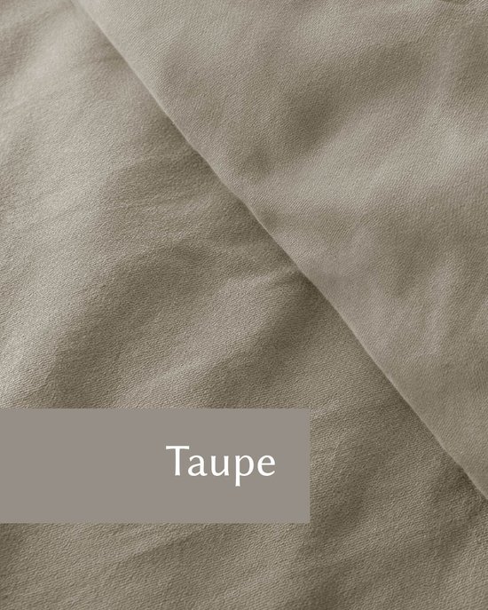 HOOMstyle Dekbedovertrek met kussenslopen - luxe micro Percale - dekbedovertrek - 140x220cm - 1 persoons - Taupe van HOOMstyle — afbeelding 4