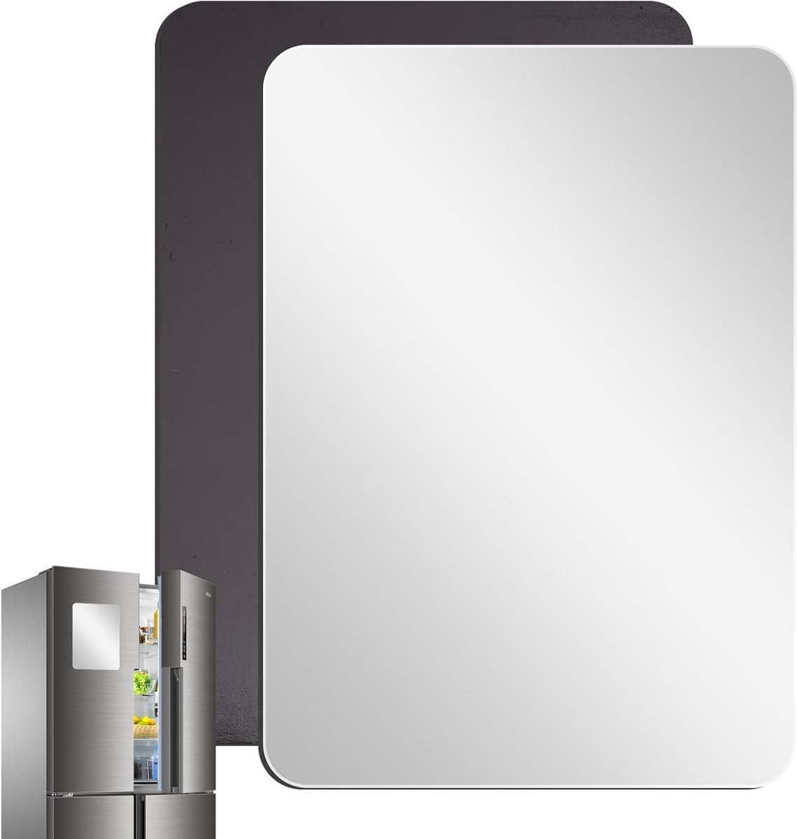 Grote Magnetische Sluitspiegel van Acryl, Schokbestendig Rechthoekig Ontwerp, Ideaal voor Kantoor, School en Gym Cabinets, en Koelkasten