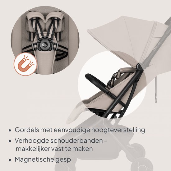 Lionelo Sia Flex Buggy & Kinderwagen - Cabinewagen - Reiswieg & Wandelwagen - Ultralicht 6,1 kg - Compact Inklapbaar - 3D Ventilatie - AiryDots Matras - Eénhandsbediening - Incl. Accessoires van LIONELO — afbeelding 2