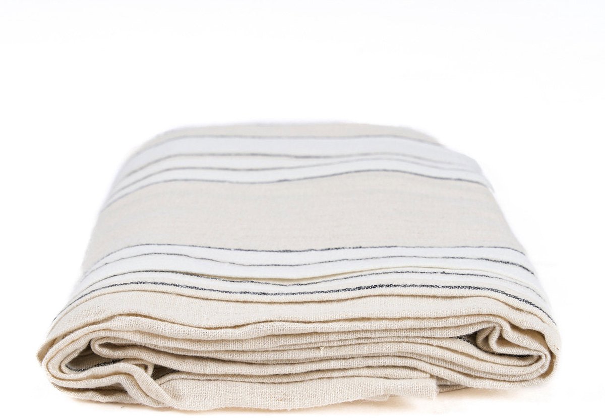 The Provence Tablecloth - Natural Black White - 150x300