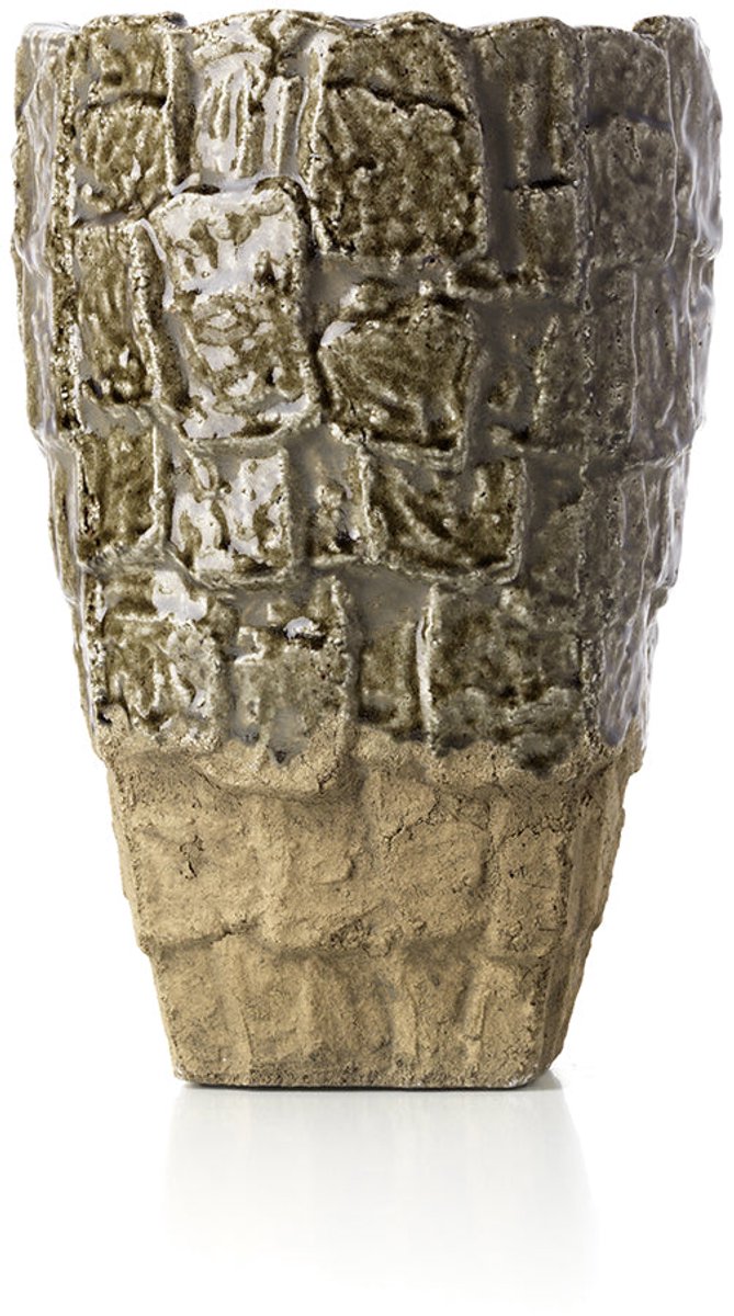 Bazar Bizar Antwerp The Rock Texture Vase - Grey Stone