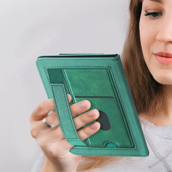 Kobo Clara Colour / Clara 2E Hoes SleepCover Book Case Standaard Groen — afbeelding 2