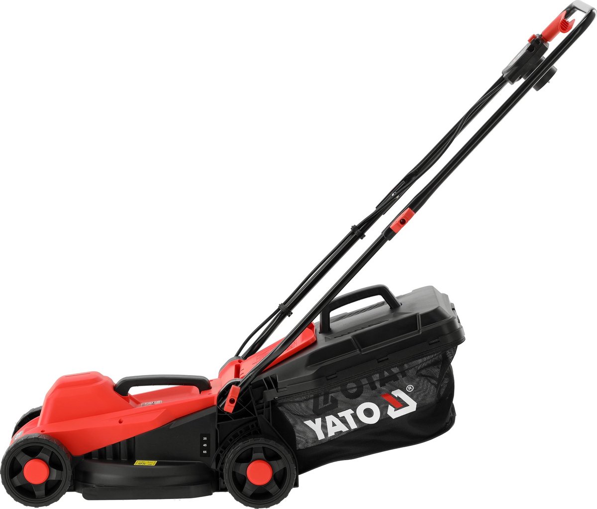 YATO YT-851990 Elektrische Grasmaaier – 1300W – Maaibreedte 33 cm – 30L Grasopvangbak – Lichtgewicht Cirkelmaaier voor Gazons tot 400 m² – foto 3