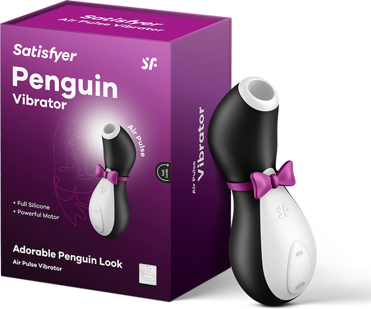 Bol.com Satisfyer Pro Penguin | clitoriszuiger met 11 intensiteitsniveaus voor contactloze stimulatie | oplegvibrator met accute... aanbieding