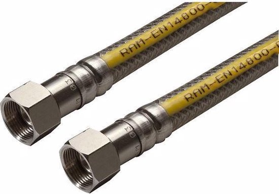 Superflex Premium RVS gasslang - 75cm - Gastec QA Keurmerk - Hittebestendig - Onbeperkte levensduur - Flexibel van Merkloos — afbeelding 3