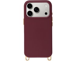 Coque Selencia - Compatible avec iPhone 17 Pro - Rivièra compatible avec coque arrière MagSafe avec crochets amovibles - Bold Burgundy