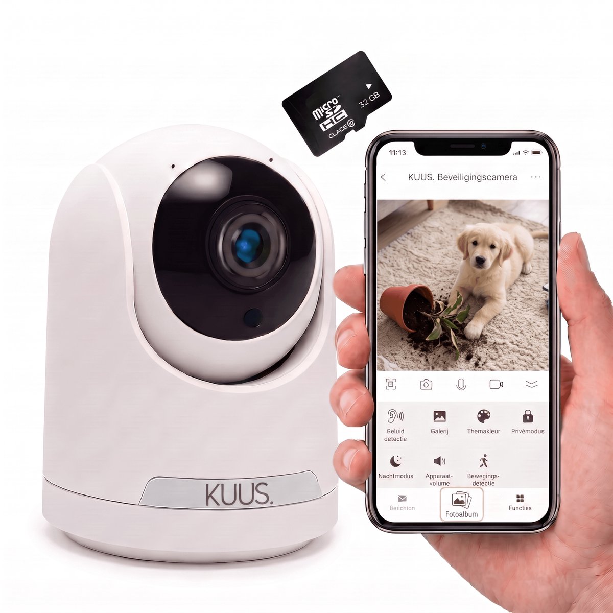 KUUS® BC1 2K Wifi Camera met Nachtzicht en Bewegingsdetectie - Product - €39,99