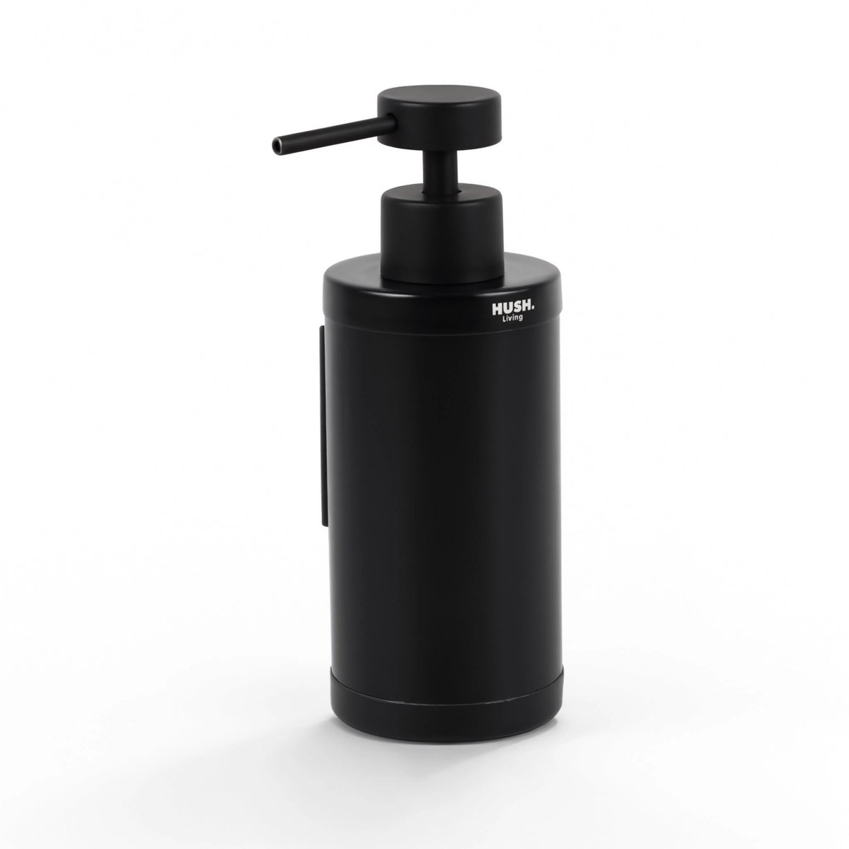 HUSH Living - Zeepdispenser 250ml - wandmontage - ruimtebesparend & netjes - RVS met matte coating - zwart