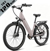 Maxtron Lira Elektrische Fiets - Actieradius tot 140 km - 720Wh Accu met Grote Capaciteit - 28 x 2.0 Inch Banden - Hydraulische Schijfremmen - Shimano 7 Versnellingen - 250W Motor - Met Achterlicht - Max. Belastbaar 120 kg - Goud