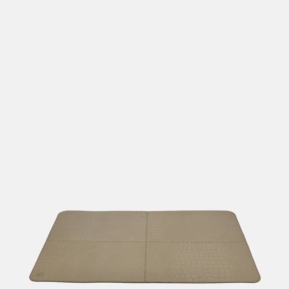 Chamada Carmen leren placemats rechthoek croco (2 stuks) taupe