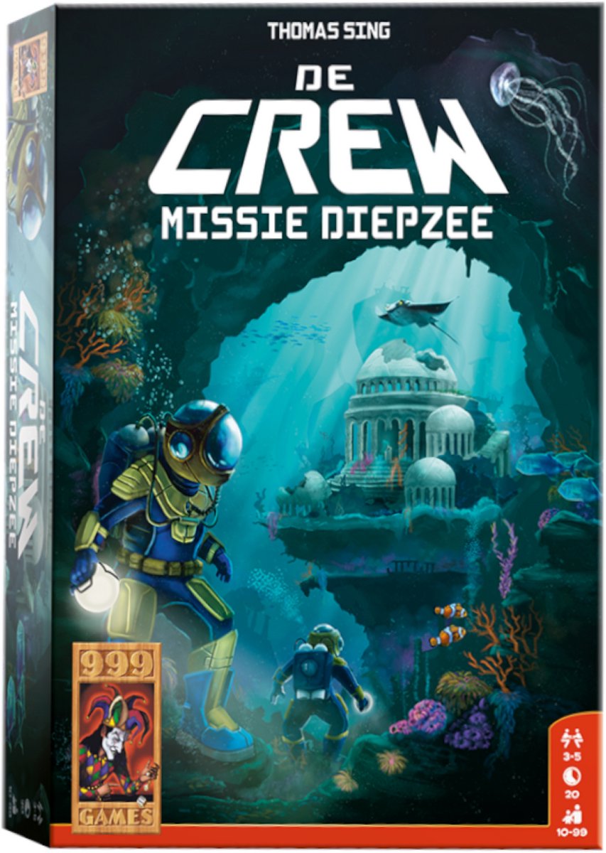 Bol.com 999 Games - De Crew Missie Diepzee - Kaartspel - Werk samen en win - 30 verschillende missies - Gezelschapsspel - Klein ... aanbieding