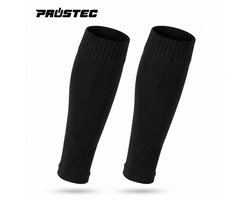 Prostec Voetbalsokken Zonder Voet - Sok Sleeve - Met Grip - 40-46 - Zwart