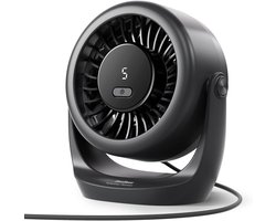 Solvix tafel ventilator geluidloos - Portable Deskventilator - Compact Ontwerp - Krachtige Wind tot 6 m/s - 360° Verstelbare Tilt - Voor Thuis en Kantoor