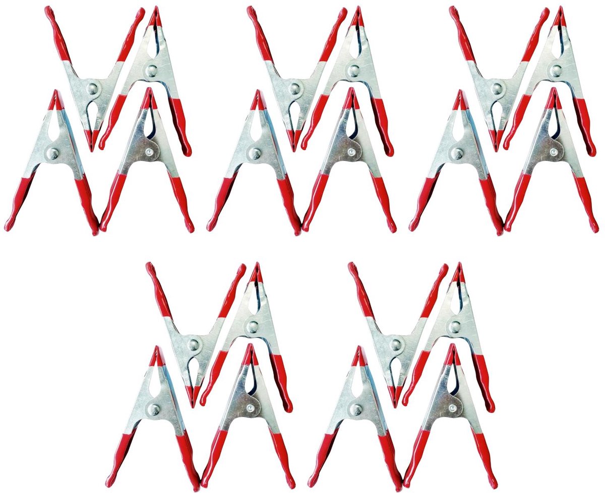 Humbert Hobby zeilklemmen - 20x stuks - metaal - 10 cm - DHZ klemmetjes - vastzetten van doeken - camping - kraampje