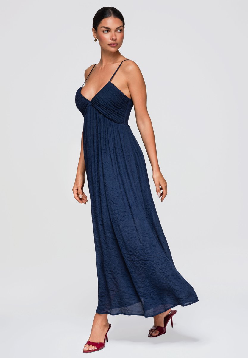 LARICA Jurk - Viscose - Geen Sluiting - Effen Marine M