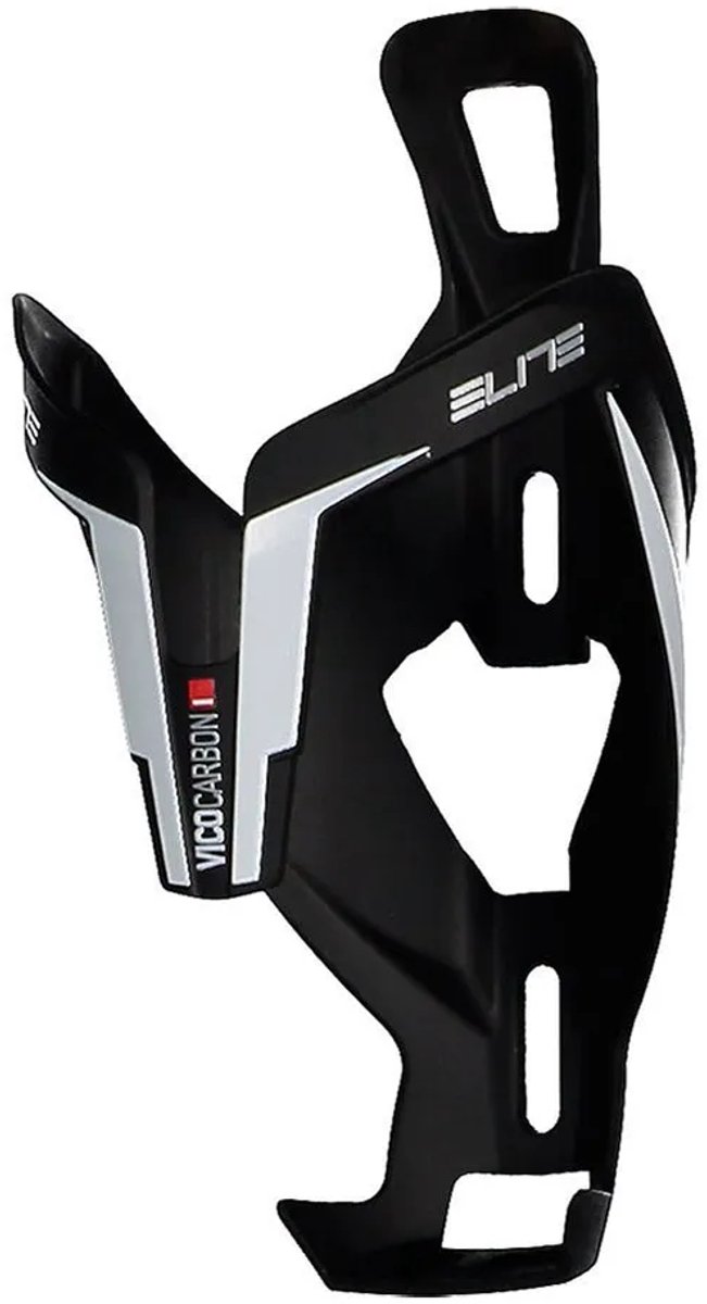 Elite Vico Bidonhouder Carbon, Mat White Graphic van Elite — afbeelding 3