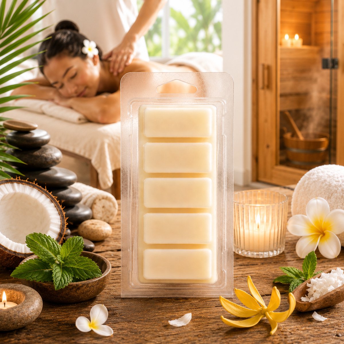 Waxmelts Secret Escape - Snapbar - 55 gram - Wellness- Sojawas - Handmade - Dierproefvrij - Vegan - Huisparfum - Voor in geurbrander - Waxbrander - Geur in huis - Geurkaars - Parfum