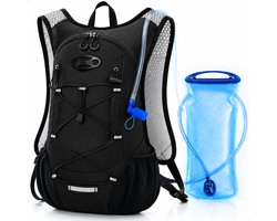Boncy® Hardloopvest met 2L Drinkzak - Running Vest Rugzak - Lichtgewicht Hardloop Vest met Waterzak - Drinkrugzak voor Hardlopen Wandelen Hiken Trailrunning Wielrennen - Reflecterend Hydration Wandelrugzak - Running Accessoires - Hardlooprugzak