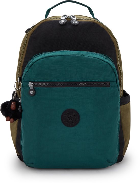 Kipling SEOUL Unisex Rugzak - Black Khaki Bl