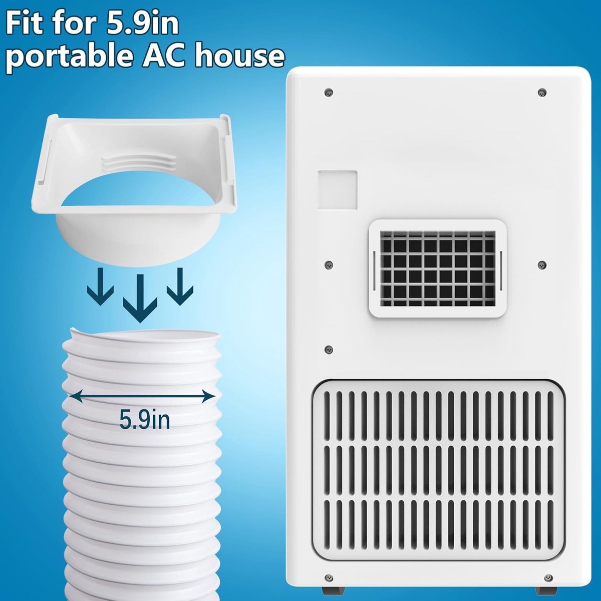 5,9 inch draagbare airconditioner uitlaatslangconnector thumbnail 5