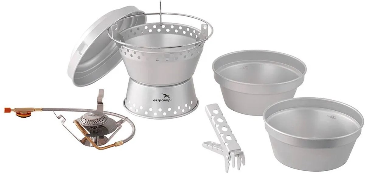 Easy - Camp - Campingkookstel - en - pannenset - Storm - zilverkleurig