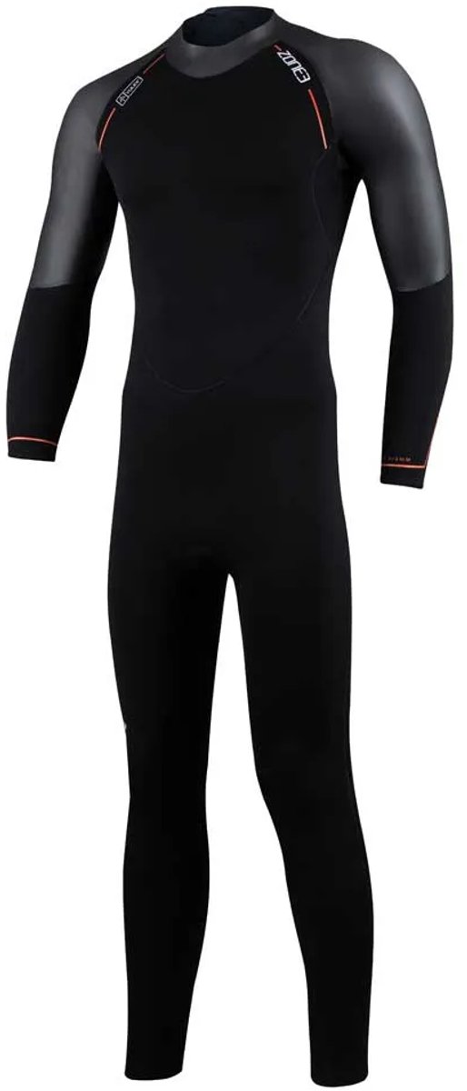2026 ZONE3 Heren Active -Flex Wetsuit - Black / Orange