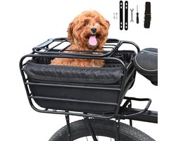 KZQ Robuuste Gesloten Fietsmand Voor Bagagedrager - Groot Transport Voor Dieren En Ladingen - Geschikt Voor Wielrennen, Pendelen En Touren
