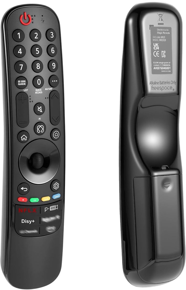 Vervangende afstandsbediening voor LG TV, geschikt voor UHD, OLED, QNED en NanoCell modellen met spraakfunctie en aanwijzer
