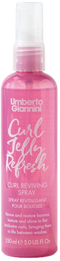 Fles roze Umberto Giannini Curl Jelly Refresh, 250 ml.