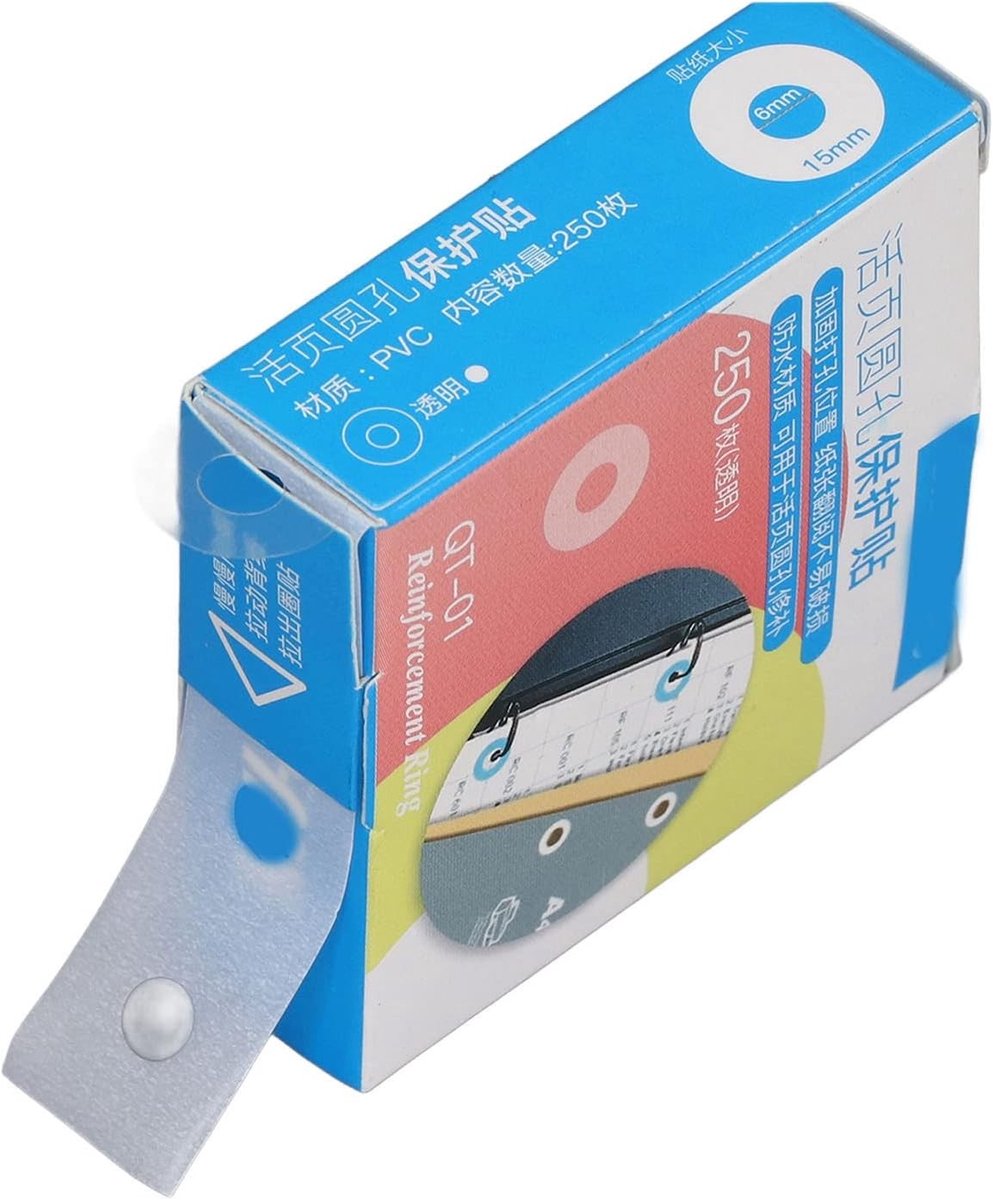 Transparante Hole Punch Reinforcements Stickers voor Labels - Bescherm en Herstel met PVC Stickers voor Kleine Volumes en Firming
