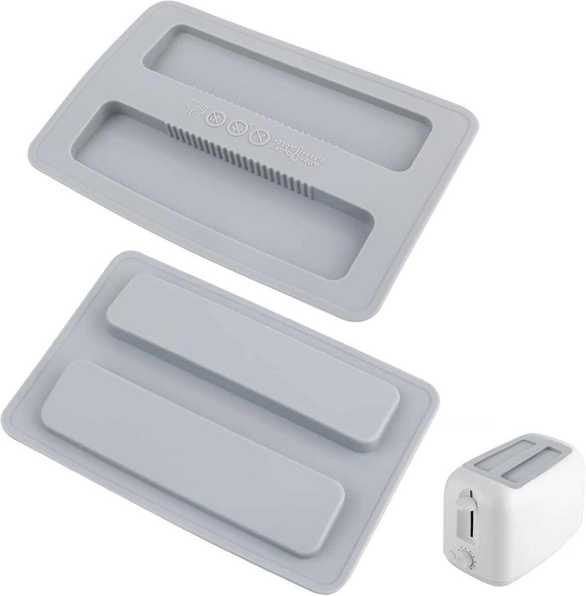 Broodroosterhoezen - Keuken Accessoires - Apparaat Beschermen - Herbruikbaar Siliconen - 158 x 105 cm - Grijs