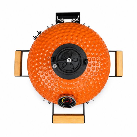 Barero Kamado BBQ - 13 Inch Houtskool Barbecue - Inclusief Onderstel - Egg met Accessoires - Oranje - PFAS-vrij — afbeelding 2