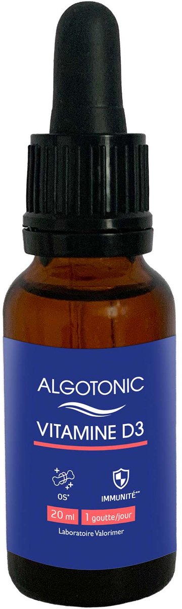 Algotonic Vitamine D3 Vloeibaar 1000 IE Per Druppel - Voedingssupplement - Lanoline Oorsprong - 20 ml - Immuunsysteem - Botten En Gebit - Voor Het Gezin