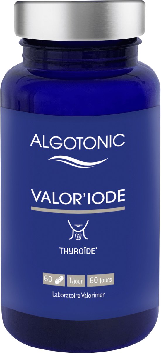 Algotonic Valor'Iode - Voedingssupplement Jodium Selenium - Spirulina Zeewiercapsules - 60 Capsules - Normale Schildklierfunctie