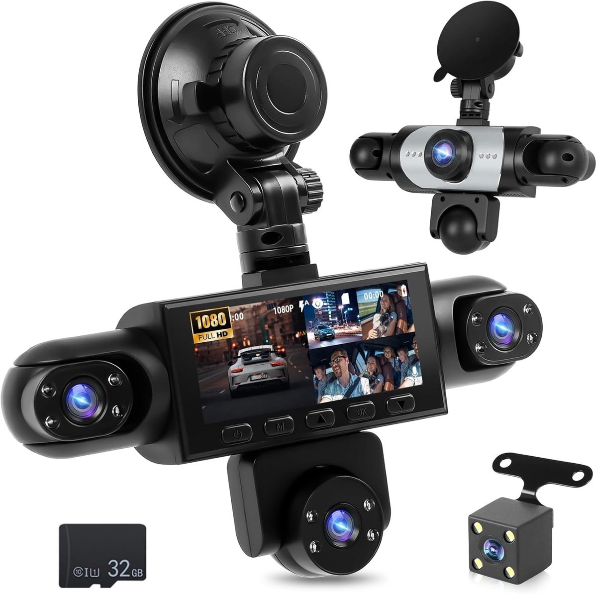 Dashcam - Full HD - 360 Graden Dekking - Nachtzicht - Voor Auto's