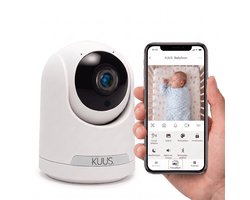 KUUS. BM2 WiFi Babyfoon met Camera en App (Zonder los scherm) – 2K Baby Monitor – 360° Draaibare & Kantelbare Babycamera – Scherpe Nachtvisie – Bewegings- & Geluidsmeldingen – EU Cloud & SD Opslag | 2,4 gHz netwerk. Niet 5.0 gHz. KUUS. BM2