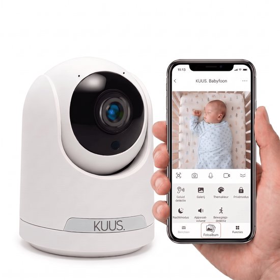 KUUS. BM2 WiFi Babyfoon met Camera - 360° Draaibaar
