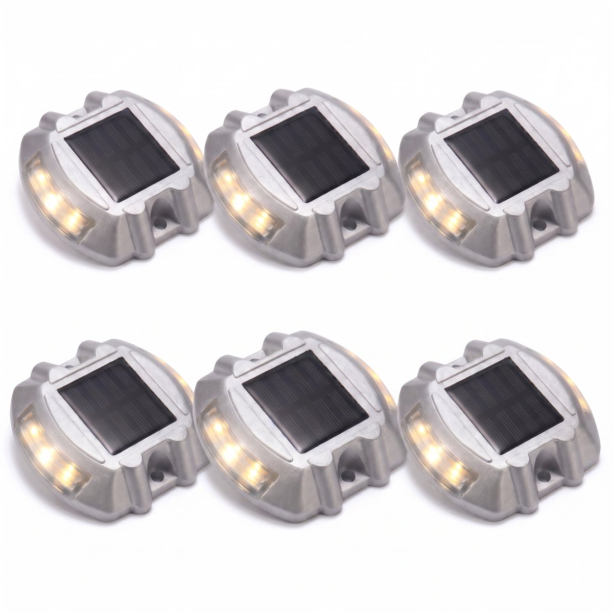 Oneproduct Opritverlichting op Zonne-energie Set van 6 - Solar Grondspots Buiten - Warm Wit 3000K - Overrijdbaar