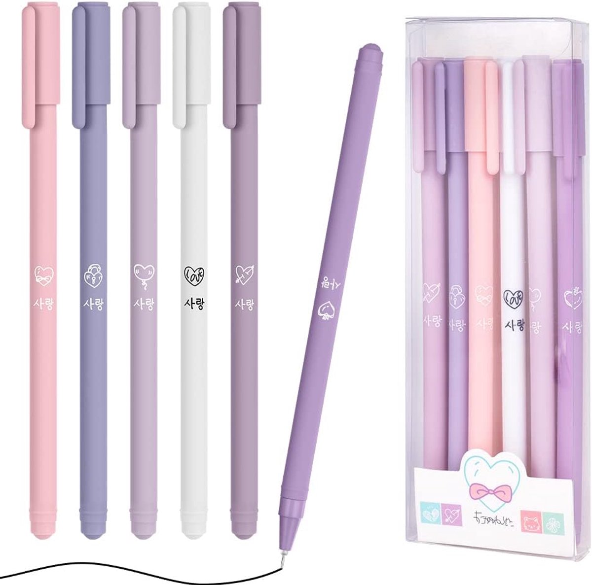 SnelShoppen - 6 Stuks Rollerball Pens, Zwarte Gel Inkt Pennen, Sneldrogende Ballpoint en Gel Pens voor Studenten en Volwassenen, Perfect voor School e