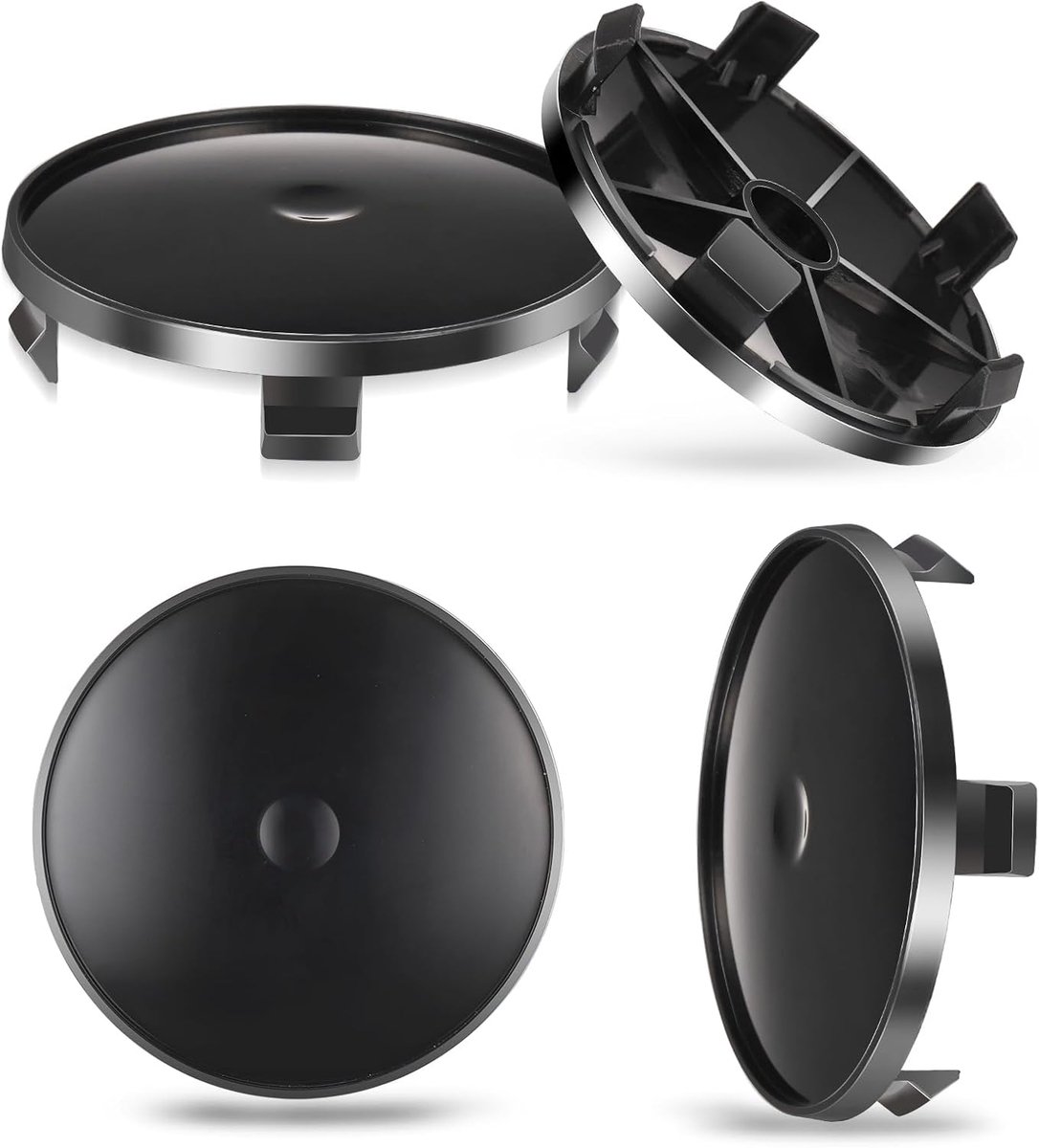 SnelShoppen - Pack van 4 Stabiliteit Hub Caps 68mm Vervangende Wielcentrumdeksels voor BMW Auto's - Compatibel met 1 Serie, Hoogwaardige Kwaliteit, Zw