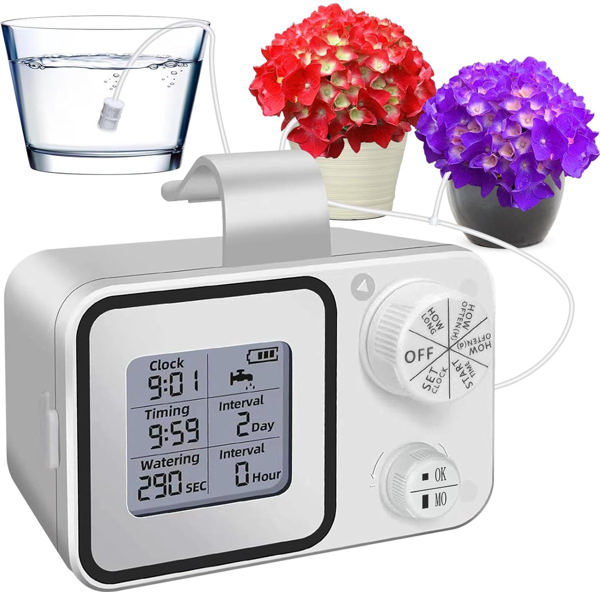 SnelShoppen - Automatisch Irrigatiesysteem voor Binnenplanten - Drip Irrigation Kit voor 15 Potplanten - Verstelbare Waterstroom - Perfect voor Vakant