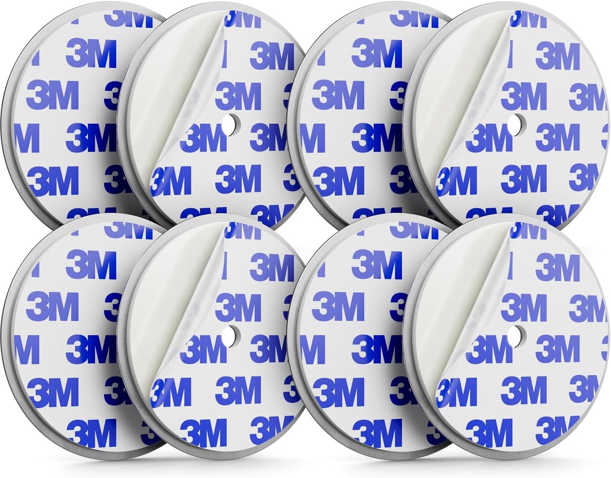 SnelShoppen - 4-delige Magnetische Houder voor Rookmelders - Zelfklevende en Boorgat Optie - 65mm Diameter - Sterke Grip voor Veiligheid
