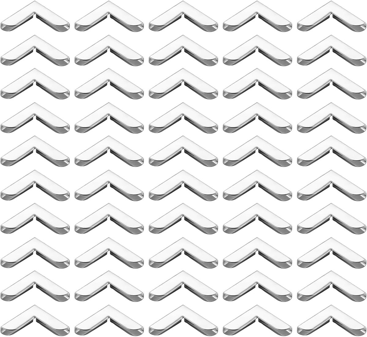 SnelShoppen - 60Pcs Retro Metal Boek Hoeken 20mm, Foto Hoekbeschermers voor Scrapbook, Album, Creatieve Klussen, Zilver, Decoratief en Duurzaam