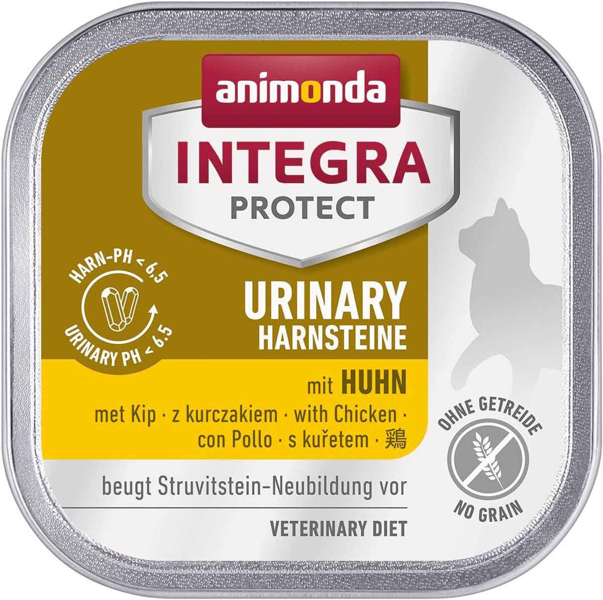 SnelShoppen - Nat kattenvoer voor urinegezondheid, Urinary Struvit met kip, 16 x 100 g, speciaal ontwikkeld om urineweginfecties en oxalaatstenen te v