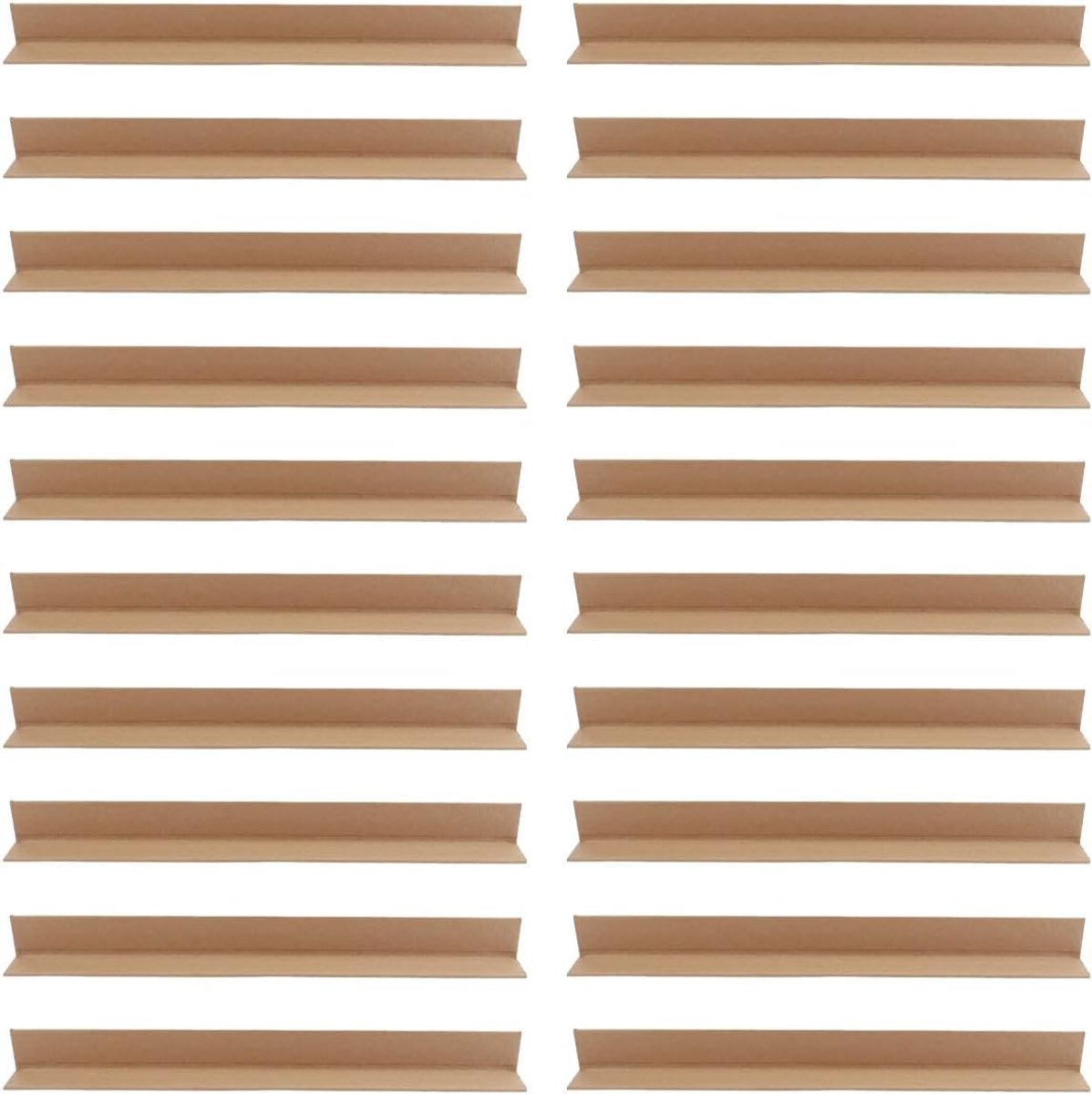 SnelShoppen - 20 Stuks Verstelbare Kartonnen Hoekbeschermers voor Verpakkingen, Kunstwerken, Lijsten, Boeken, 3mm Dikte, 300x30mm, Ideaal voor Bescher